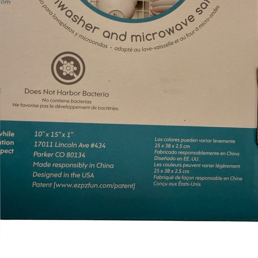 Ezpz Blue The Happy Mat Silicone Suction All In One Baby Dish & Placemat 9+Month - Picture 6 of 12